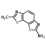 结构式 CAS# 10023-29-7, 7-甲基[1,3]噻唑并[4,5-g][1,3]苯并噻唑-2-胺