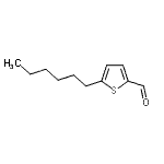 结构式 CAS# 100943-46-2, 5-己基-2-噻吩甲醛