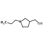 结构式 CAS# 101256-95-5, (1-丙基-3-吡咯烷基)甲醇
