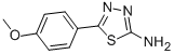 结构式 CAS# 1014-25-1, 5-(4-甲氧基苯基)-1,3,4-噻二唑-2-胺