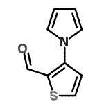 结构式 CAS# 107073-28-9, 3-(1H-吡咯-1-基)-2-噻吩甲醛
