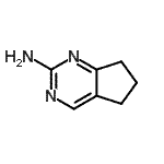 结构式 CAS# 108990-72-3, 6,7-二氢-5H-环戊二烯并[d]嘧啶-2-胺