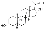 结构式 CAS# 1098-45-9, (3alpha,5beta,20S)-孕甾烷-3,17,20-三醇
