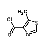 结构式 CAS# 120237-77-6, 5-甲基-1,3-噻唑-4-甲酰氯