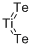 结构式 CAS# 12067-75-3, 碲化钛