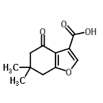 structure of CAS# 121625-78-3, 6,6-Dimethyl-4-Oxo-4,5,6,7-Tetrahydro-1-Benzofuran-3-Carboxylic Acid;6,6-dimet<wbr>hyl-4-oxo<wbr>-4,5,6,7-<wbr>tetrahydr<wbr>o-1-benzo<wbr>furan-3-c<wbr>arboxylic<wbr> acid;6,6-dimet<wbr>hyl-4-oxo<wbr>-4,5,6,7-<wbr>tetrahydr<wbr>obenzofur<wbr>an-3-carb<wbr>oxylic ac<wbr>id;6,6-Dimet<wbr>hyl-4-oxo<wbr>-4,5,6,7-<wbr>tetrahydr<wbr>o-benzofu<wbr>ran-3-car<wbr>boxylic a<wbr>cid