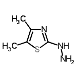 结构式 CAS# 124285-37-6, 2-肼基-4,5-二甲基-1,3-噻唑