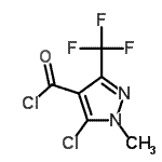 结构式 CAS# 128564-57-8, 5-氯-1-甲基-3-(三氟甲基)-1H-吡唑-4-甲酰氯