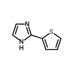 结构式 CAS# 136103-77-0, 2-(2-噻吩基)-1H-咪唑
