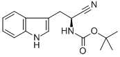 结构式 CAS# 138165-79-4, (S)-[1-氰基-2-(1H-吲哚-3-基)乙基]-氨基甲酸叔丁酯