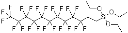 结构式 CAS# 146090-84-8, 三乙氧基(3,3,4,4,5,5,6,6,7,7,8,8,9,9,10,10,11,11,12,12,12-二十一氟十二烷基)硅烷