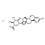结构式 CAS# 15087-02-2, beta-雌二醇17-(beta-D-葡糖苷酸)钠盐