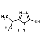 结构式 CAS# 154200-56-3, 4-氨基-5-异丙基-4H-1,2,4-三唑-3-硫醇