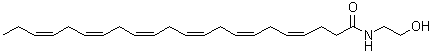 结构式 CAS# 162758-94-3, (4Z,7Z,10Z,13Z,16Z,19Z)-N-(2-羟基乙基)-4,7,10,13,16,19-二十二碳六烯酰胺