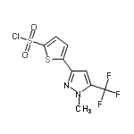 结构式 CAS# 166964-31-4, 5-[1-甲基-5-(三氟甲基)-1H-吡唑-3-基]-2-噻吩磺酰氯