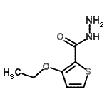 结构式 CAS# 175137-40-3, 3-乙氧基-2-噻吩甲酰肼
