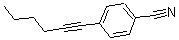 structure of CAS# 175203-91-5, 4-(1-Hexyn-1-Yl)-Benzonitrile