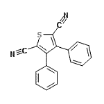 结构式 CAS# 175205-73-9, 3,4-二苯基-2,5-噻吩二甲腈