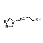 结构式 CAS# 175474-15-4, 4-(1H-吡唑-4-基)-3-丁炔-1-醇