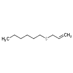 结构式 CAS# 18365-70-3, 1-(烯丙基硫基)己烷