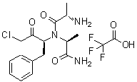 structure of CAS# 184901-82-4, Alanyl-N-[(2S)-4-Chloro-3-Oxo-1-Phenyl-2-Butanyl]-L-Alaninamide Trifluoroacetate (1:1);