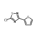 结构式 CAS# 186982-41-2, 5-氯-3-(2-噻吩基)-1,2,4-噻二唑