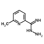 结构式 CAS# 18895-94-8, 6-甲基-2-吡啶亚胺代甲酰肼