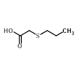 结构式 CAS# 20600-60-6, (丙基硫基)乙酸