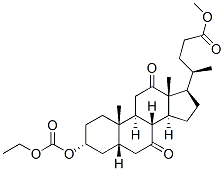 结构式 CAS# 21059-42-7, 3alpha-[(乙氧羰基)氧基]-7,12-二氧代-5beta-胆烷-24-酸甲酯