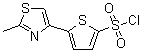 结构式 CAS# 215434-25-6, 5-(2-甲基-1,3-噻唑-4-基)-2-噻吩磺酰氯