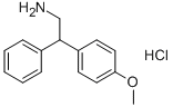 structure of CAS# 21998-49-2, 4-Methoxy-beta-Phenyl-Benzeneethanamine Hydrochloride (1:1);Ppa-Q01-1