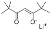 结构式 CAS# 22441-13-0, 2,2,6,6-四甲基-3,5-庚二酮离子(1-)锂盐(1:1)
