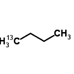 结构式 CAS# 22612-53-9, (1-<sup>13</sup>C)丁烷