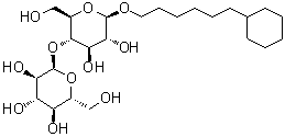structure of CAS# 228579-27-9, 6-Cyclohexylhexyl 4-O-alpha-D-Glucopyranosyl-beta-D-Glucopyranoside;6-Cyclohexylhexyl ¦Â-D-maltoside;6-Cyclohexylhexyl β-D-maltoside;6-Cyclohe<wbr>xylhexyl-<wbr>4-O-(¦Á-D<wbr>-glucopyr<wbr>anosyl)-¦<wbr>Â-D-gluco<wbr>pyranoside