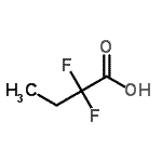 结构式 CAS# 2366-62-3, 2,2-二氟丁酸