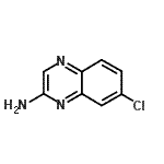 结构式 CAS# 2427-70-5, 7-氯-2-喹喔啉胺