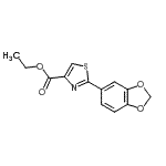 结构式 CAS# 248249-53-8, 乙基2-(1,3-苯并二氧戊环-5-基)-1,3-噻唑-4-羧酸酯