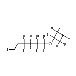 结构式 CAS# 25080-24-4, 1,1,2,2,3,3,4,4-八氟-1-[(1,1,1,2,3,3,3-七氟-2-丙基)氧基]-6-碘己烷