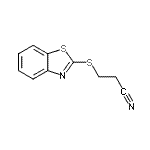 结构式 CAS# 25176-72-1, 3-(1,3-苯并噻唑-2-基硫基)丙腈