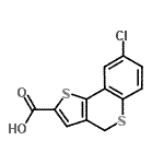 结构式 CAS# 255395-56-3, 8-氯-4H-噻吩并[3,2-c]苯并噻喃-2-羧酸