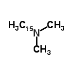 结构式 CAS# 25756-36-9, N,N-二甲基甲烷(<sup>15</sup>N)胺