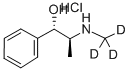 结构式 CAS# 284665-25-4, (1S,2S)-(+)-伪麻黄碱-D3 盐酸盐(N-甲基-D3)