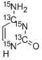 结构式 CAS# 285978-06-5, 4-(15N)氨基-2(1H)-(2,4-13C2,15N2)嘧啶酮