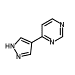 结构式 CAS# 28648-87-5, 4-(1H-吡唑-4-基)嘧啶