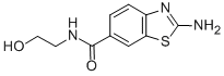 结构式 CAS# 313504-87-9, 2-氨基-N-(2-羟基乙基)-1,3-苯并噻唑-6-甲酰胺
