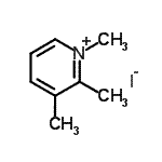 结构式 CAS# 31483-51-9, 1,2,3-三甲基吡啶鎓碘化物