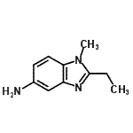 结构式 CAS# 323584-32-3, 2-乙基-1-甲基-1H-苯并咪唑-5-胺