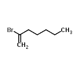 结构式 CAS# 3252-91-3, 2-溴-1-庚烯