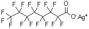 结构式 CAS# 335-93-3, 全氟辛酸银