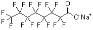 结构式 CAS# 335-95-5, 全氟辛酸钠